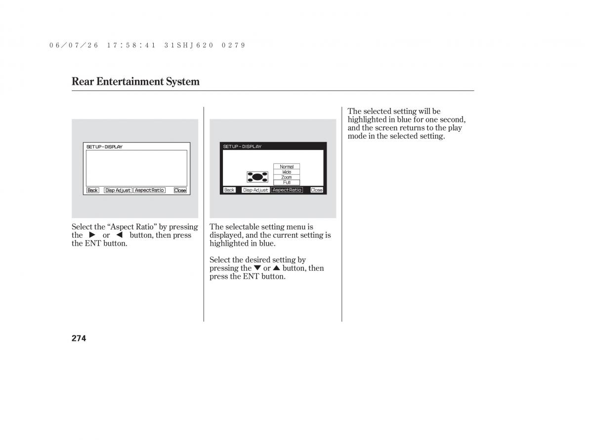 Honda Odyssey III 3 owners manual / page 280