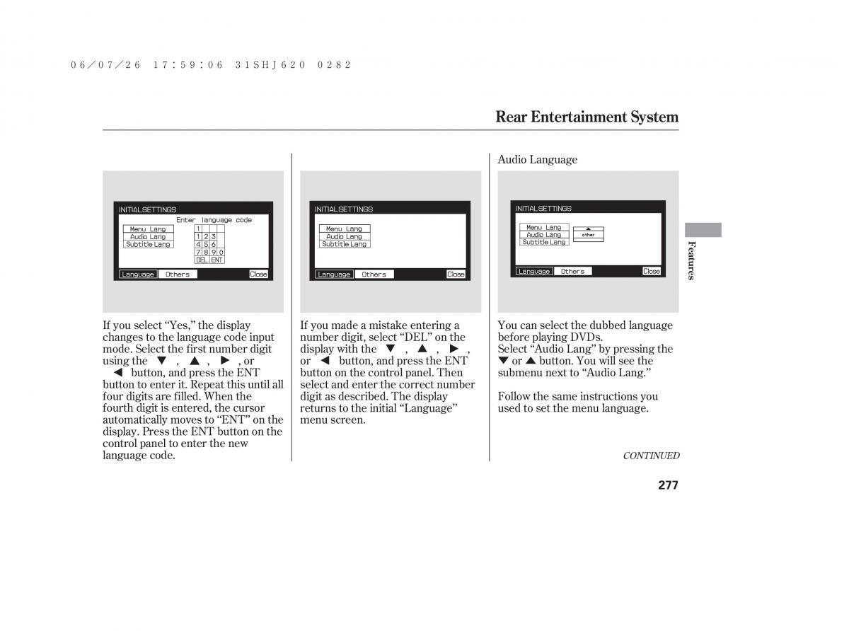 Honda Odyssey III 3 owners manual / page 283