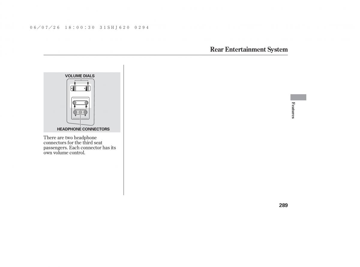 Honda Odyssey III 3 owners manual / page 295