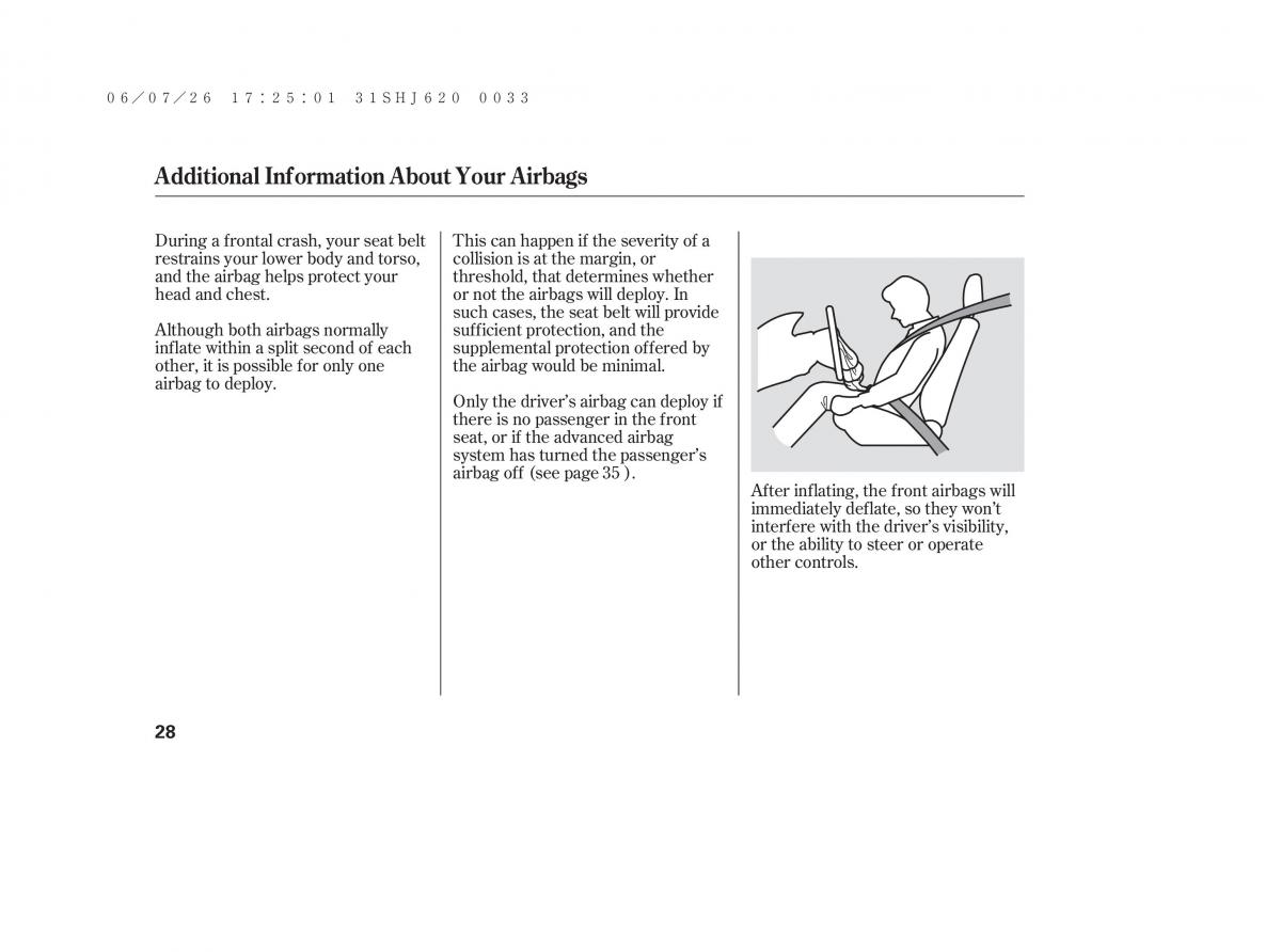 Honda Odyssey III 3 owners manual / page 34