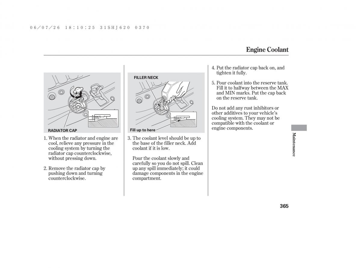 Honda Odyssey III 3 owners manual / page 371