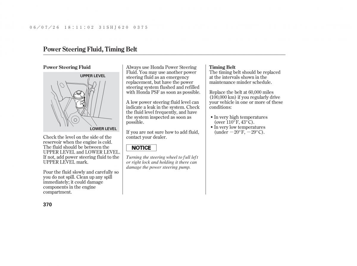 Honda Odyssey III 3 owners manual / page 376