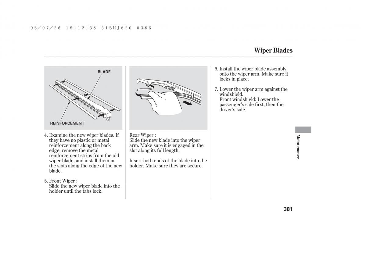 Honda Odyssey III 3 owners manual / page 387