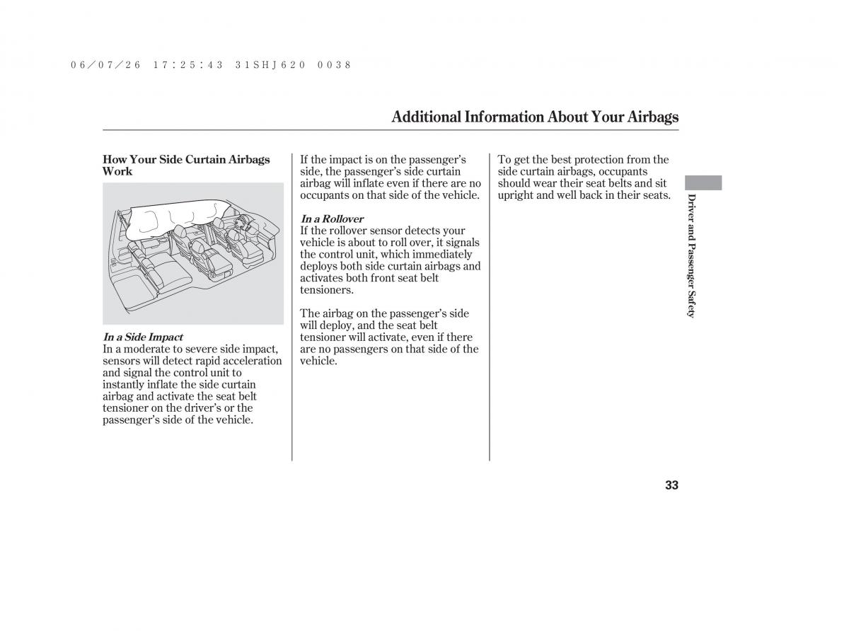 Honda Odyssey III 3 owners manual / page 39