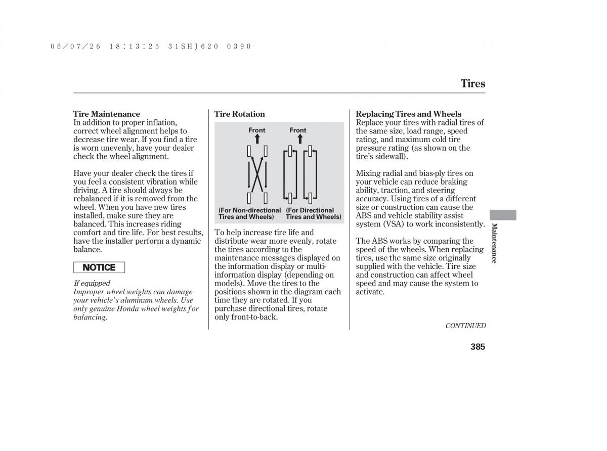 Honda Odyssey III 3 owners manual / page 391