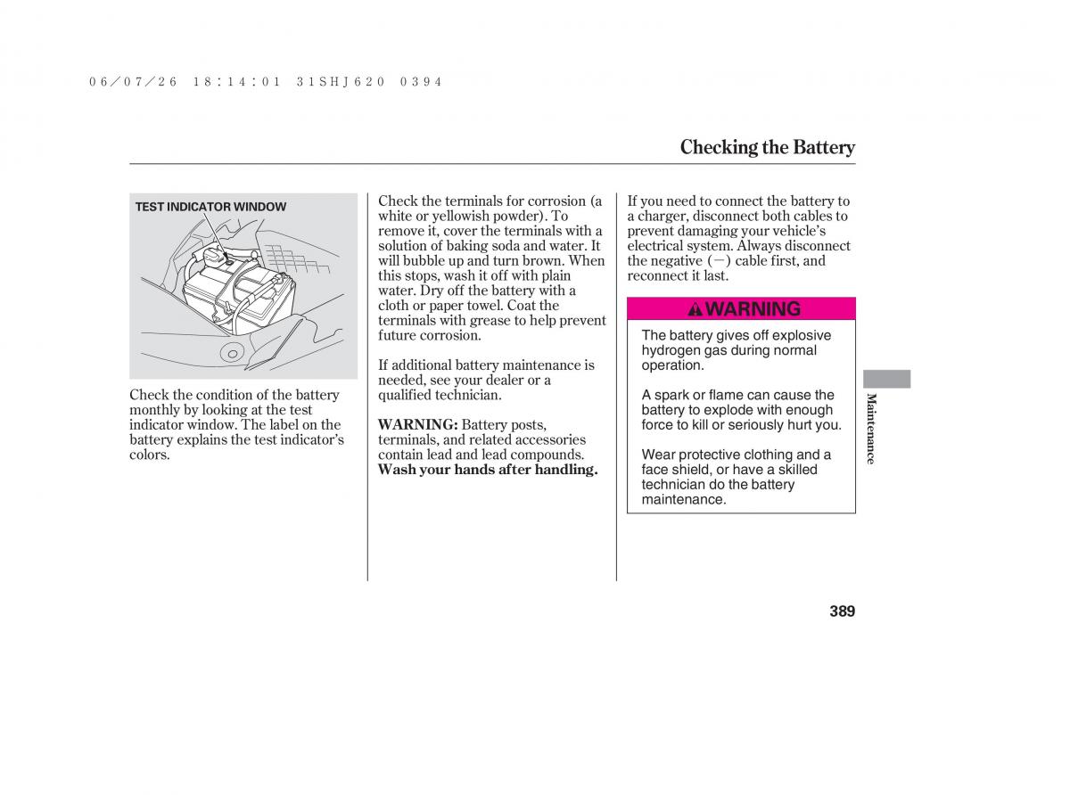 Honda Odyssey III 3 owners manual / page 395