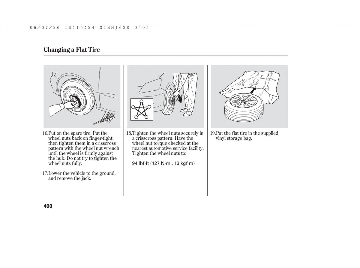 Honda Odyssey III 3 owners manual / page 406