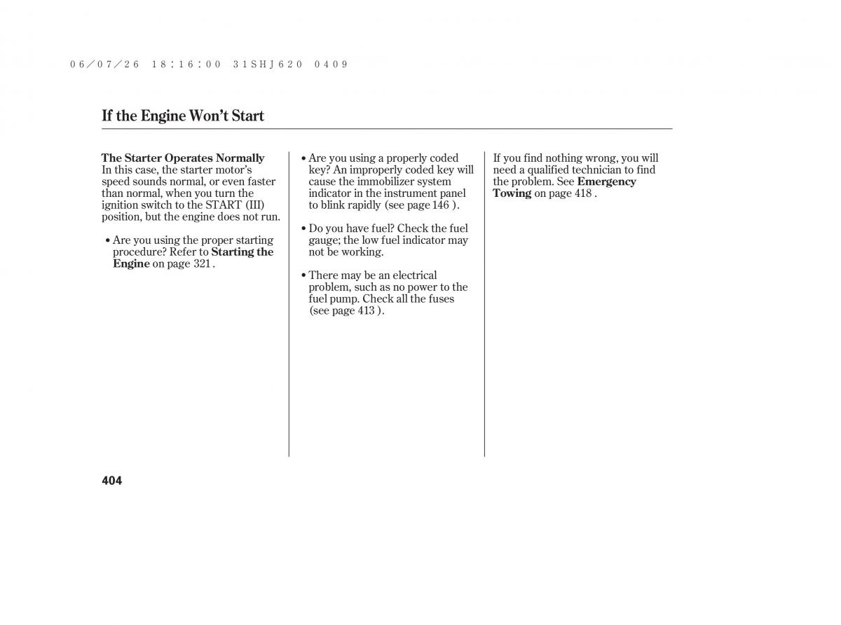 Honda Odyssey III 3 owners manual / page 410