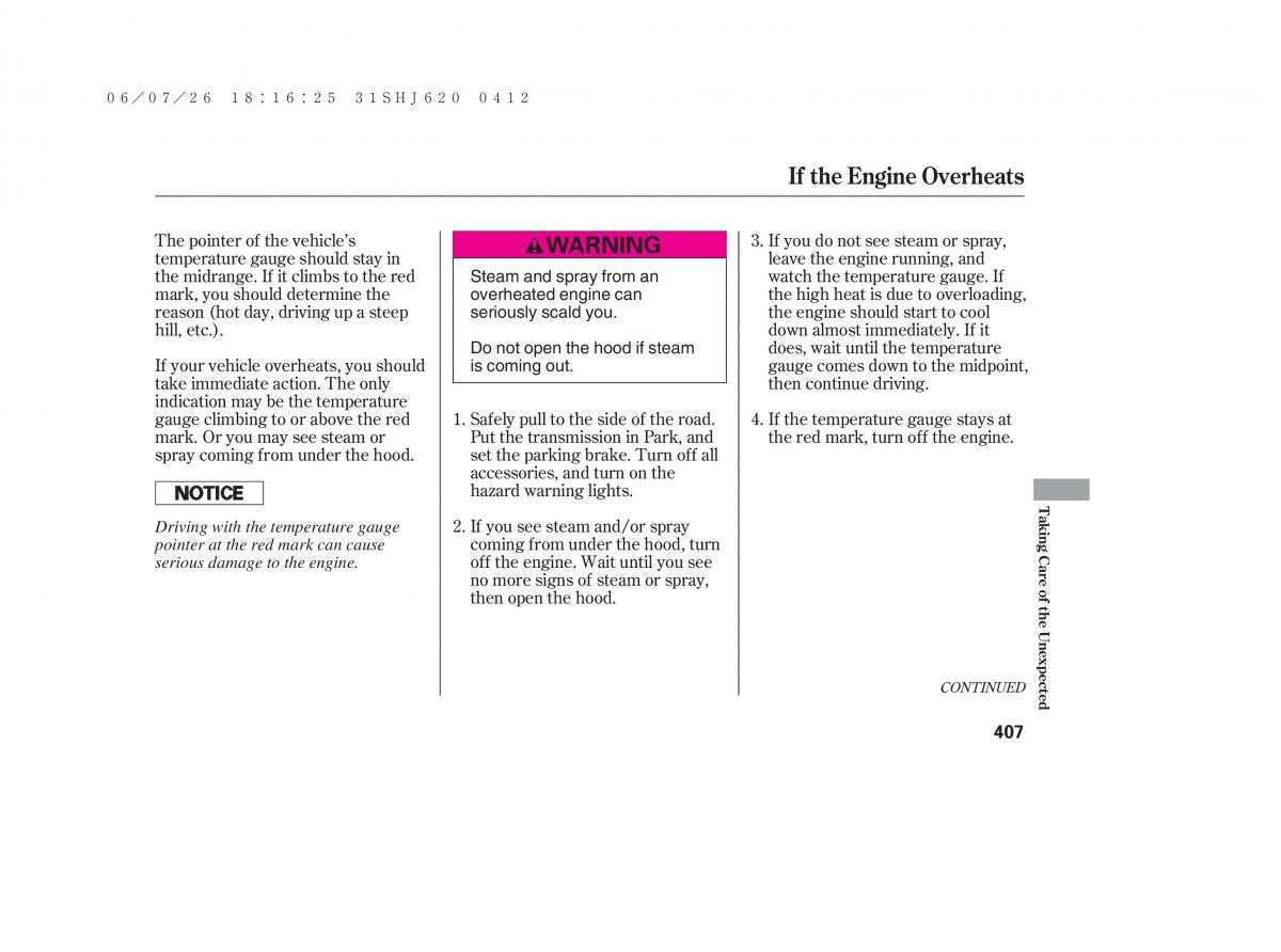 Honda Odyssey III 3 owners manual / page 413