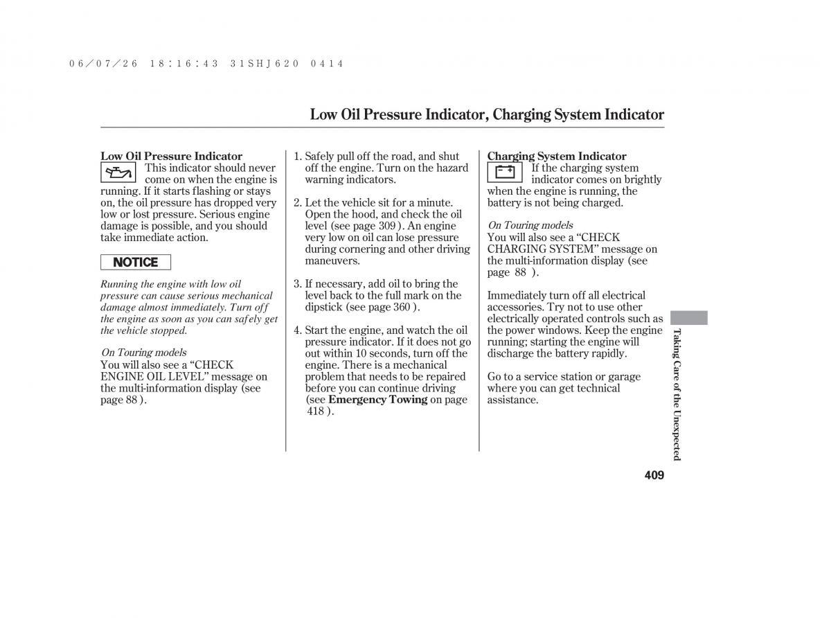 Honda Odyssey III 3 owners manual / page 415