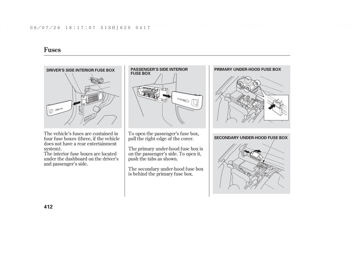 Honda Odyssey III 3 owners manual / page 418