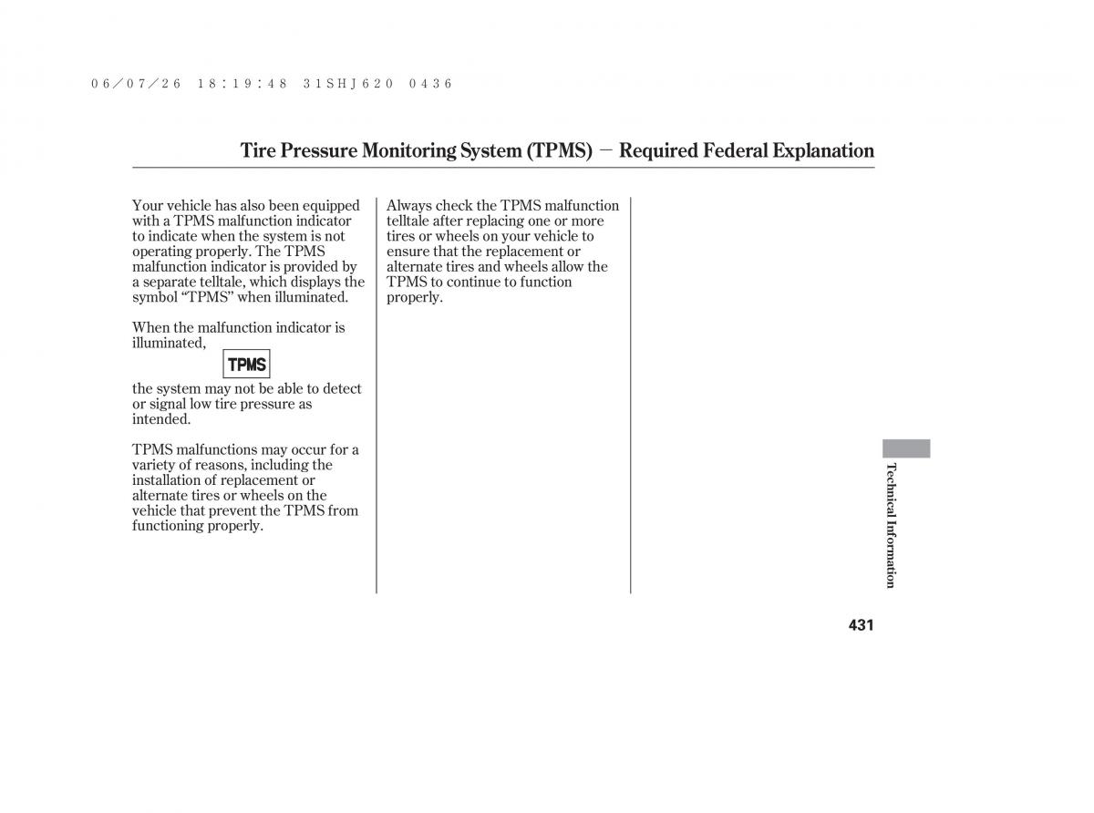 Honda Odyssey III 3 owners manual / page 437