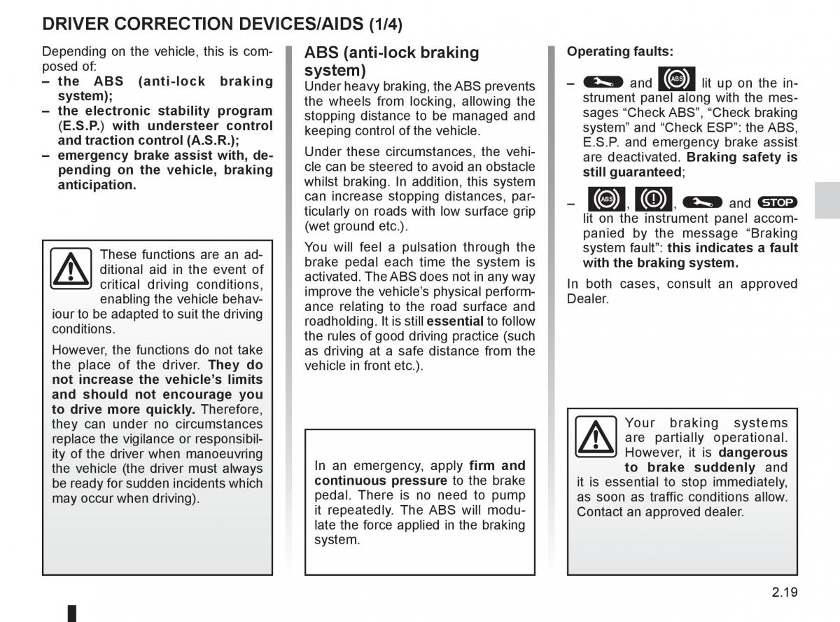 Renault Megane III 3 RS owners manual / page 105