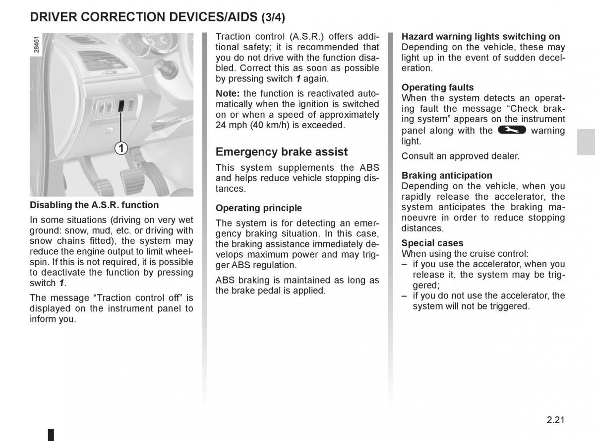 Renault Megane III 3 RS owners manual / page 107