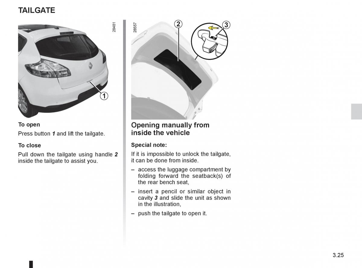 Renault Megane III 3 RS owners manual / page 147