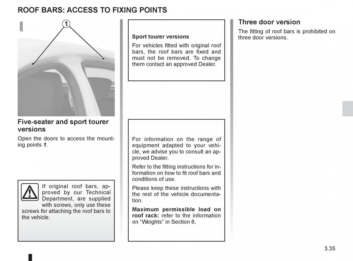 Renault Megane III 3 RS owners manual / page 157