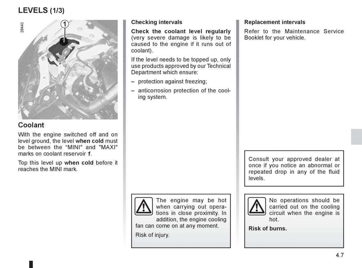 Renault Megane III 3 RS owners manual / page 165