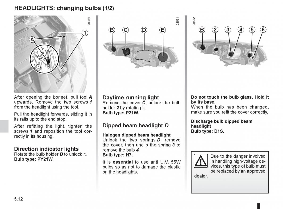 Renault Megane III 3 RS owners manual / page 184