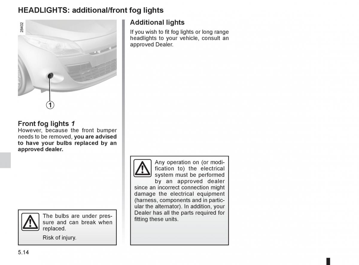 Renault Megane III 3 RS owners manual / page 186