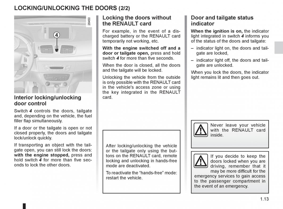 Renault Megane III 3 RS owners manual / page 19