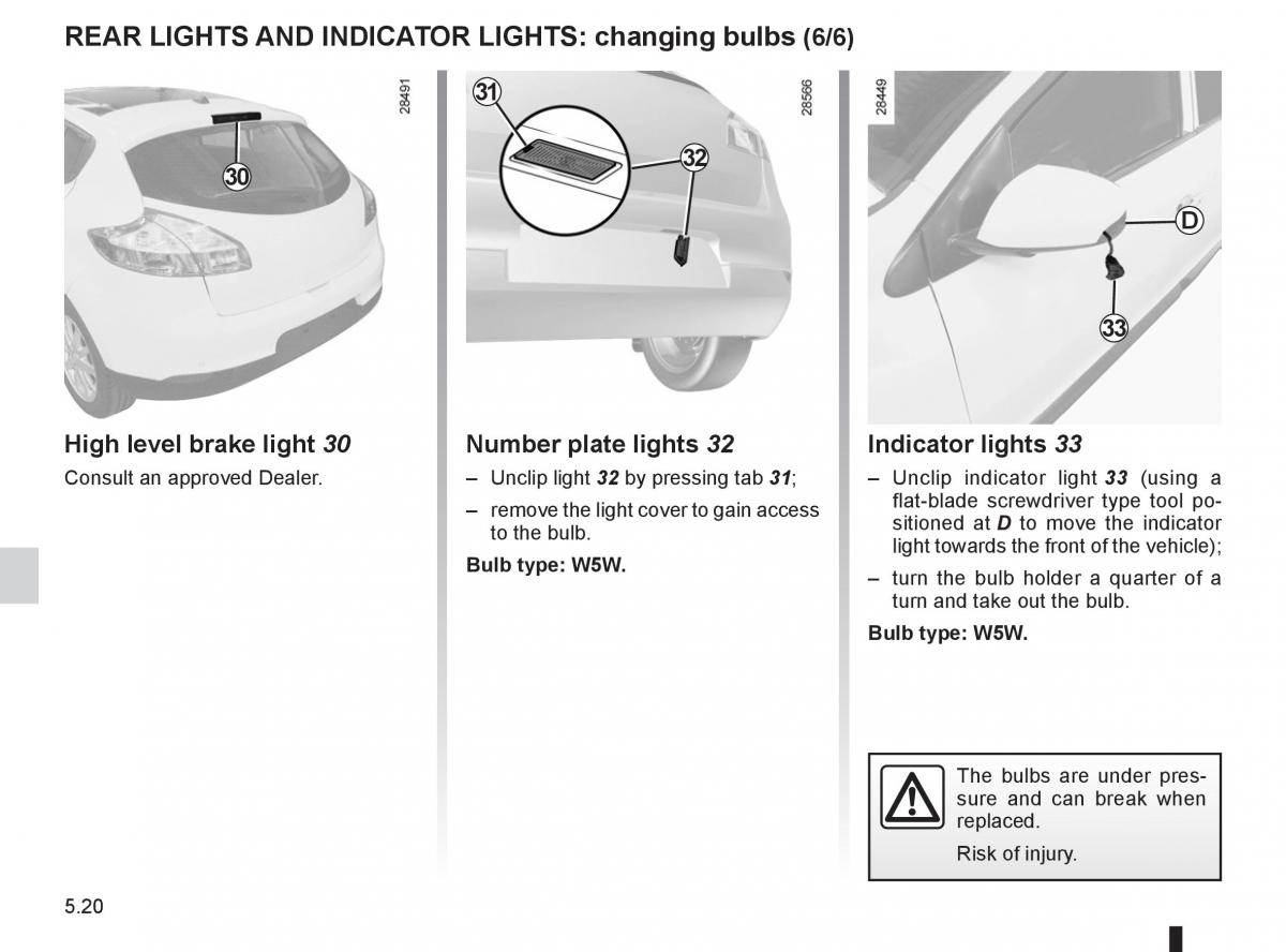 Renault Megane III 3 RS owners manual / page 192