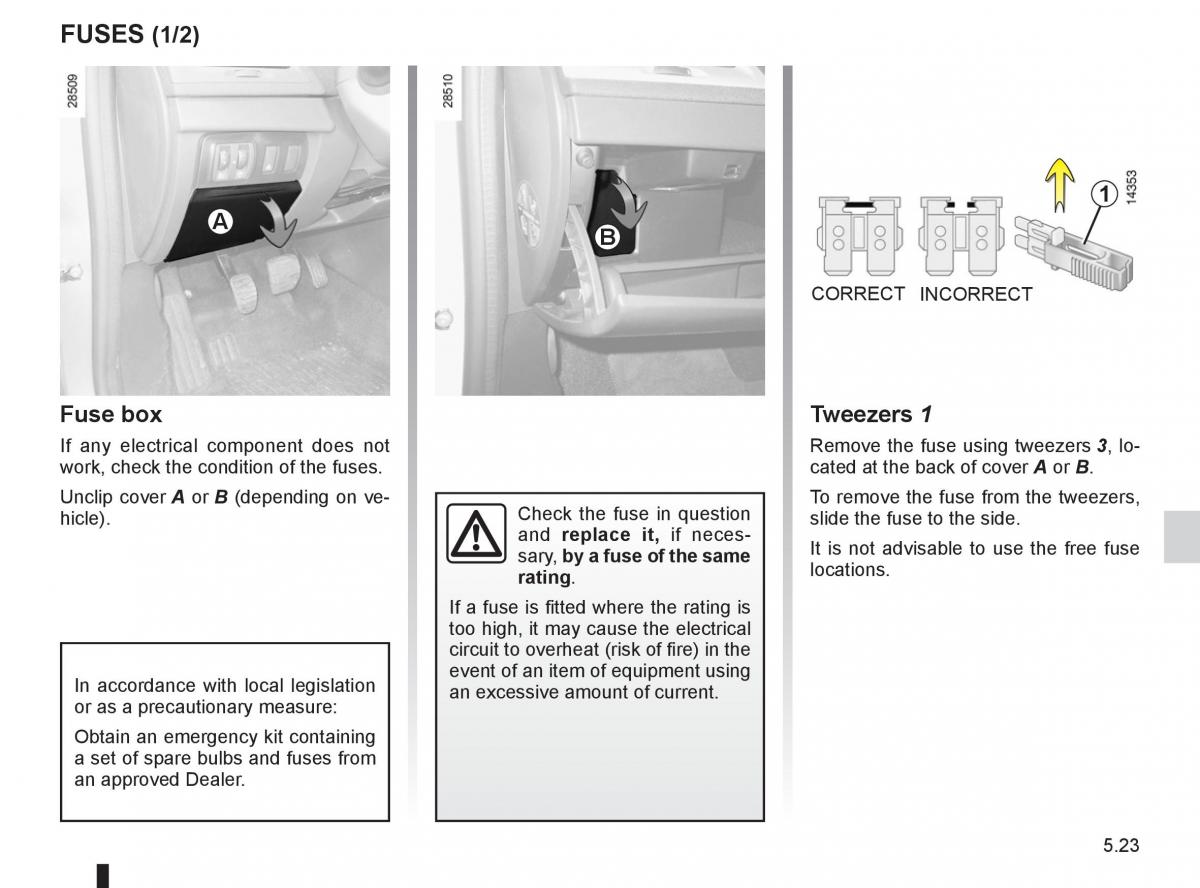 Renault Megane III 3 RS owners manual / page 195