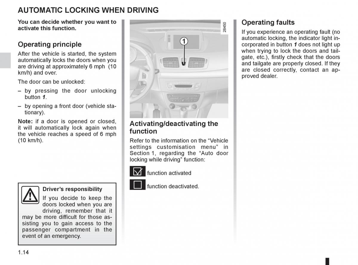 Renault Megane III 3 RS owners manual / page 20