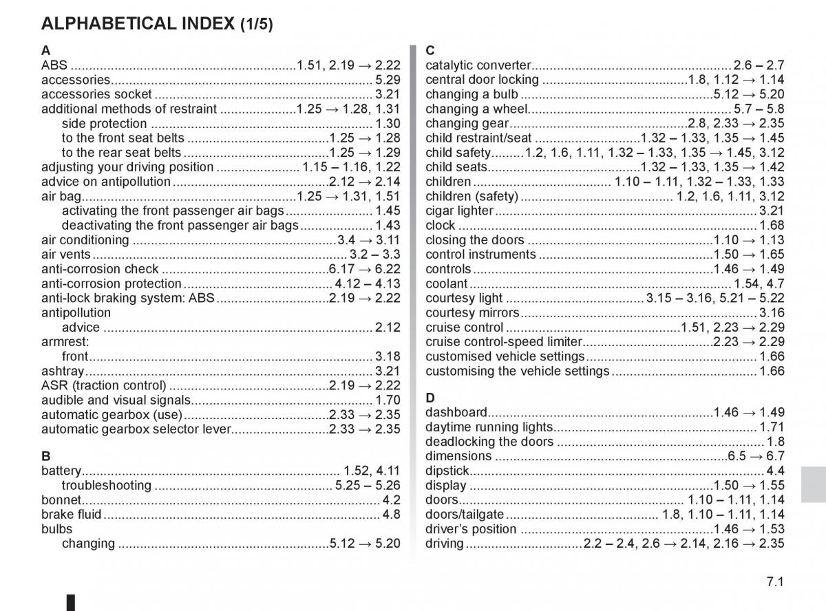 Renault Megane III 3 RS owners manual / page 233