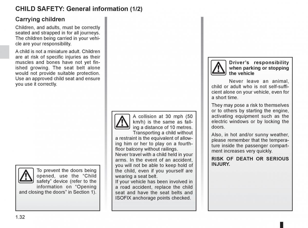 Renault Megane III 3 RS owners manual / page 38