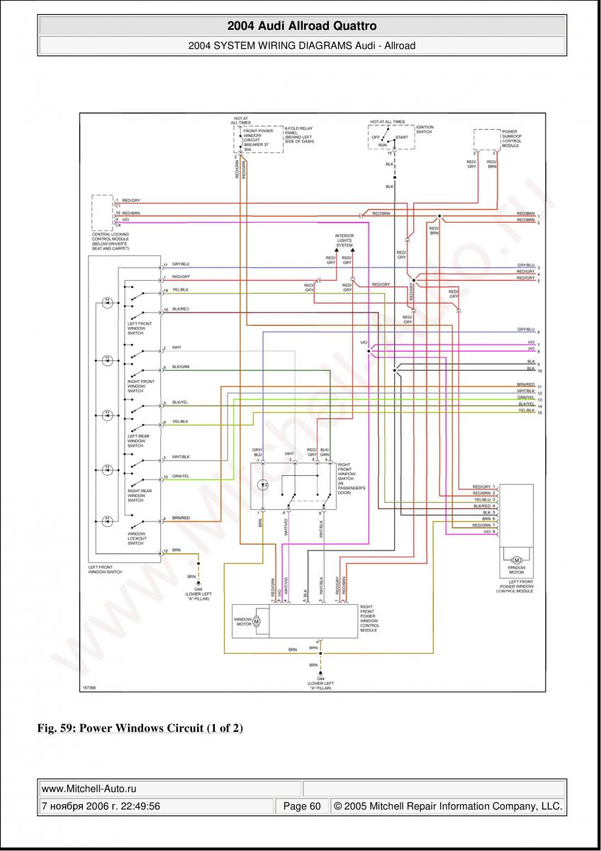 Audi A6 Allroad C5 Quattro wiring diagrams / page 60