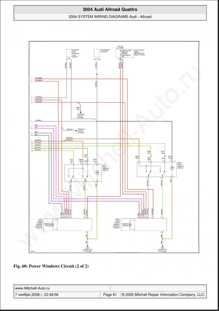 Audi A6 Allroad C5 Quattro wiring diagrams page 61 - pdf