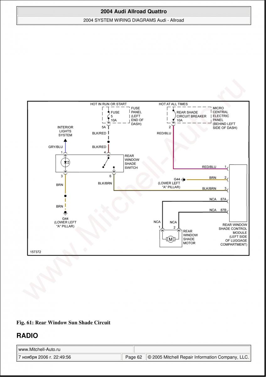 Audi A6 Allroad C5 Quattro wiring diagrams page 62 - pdf