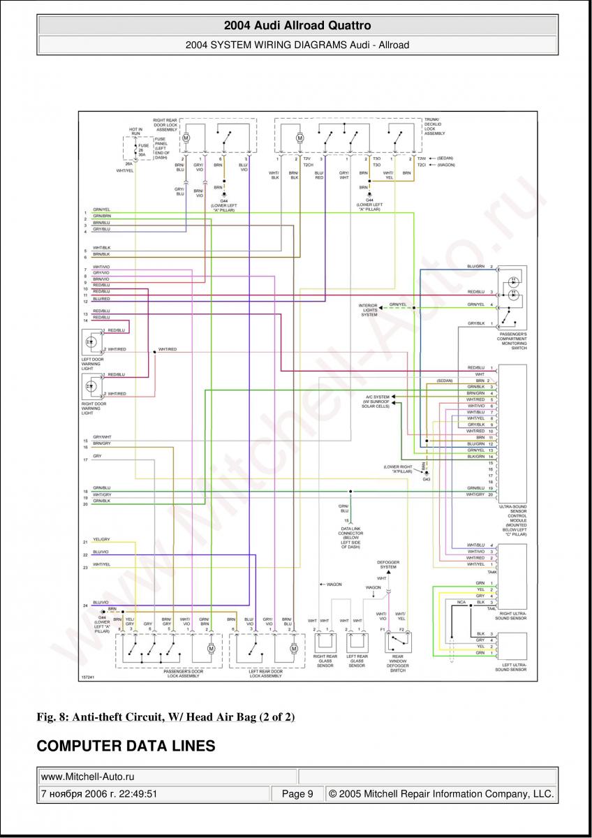 Audi A6 Allroad C5 Quattro wiring diagrams page 9 - pdf