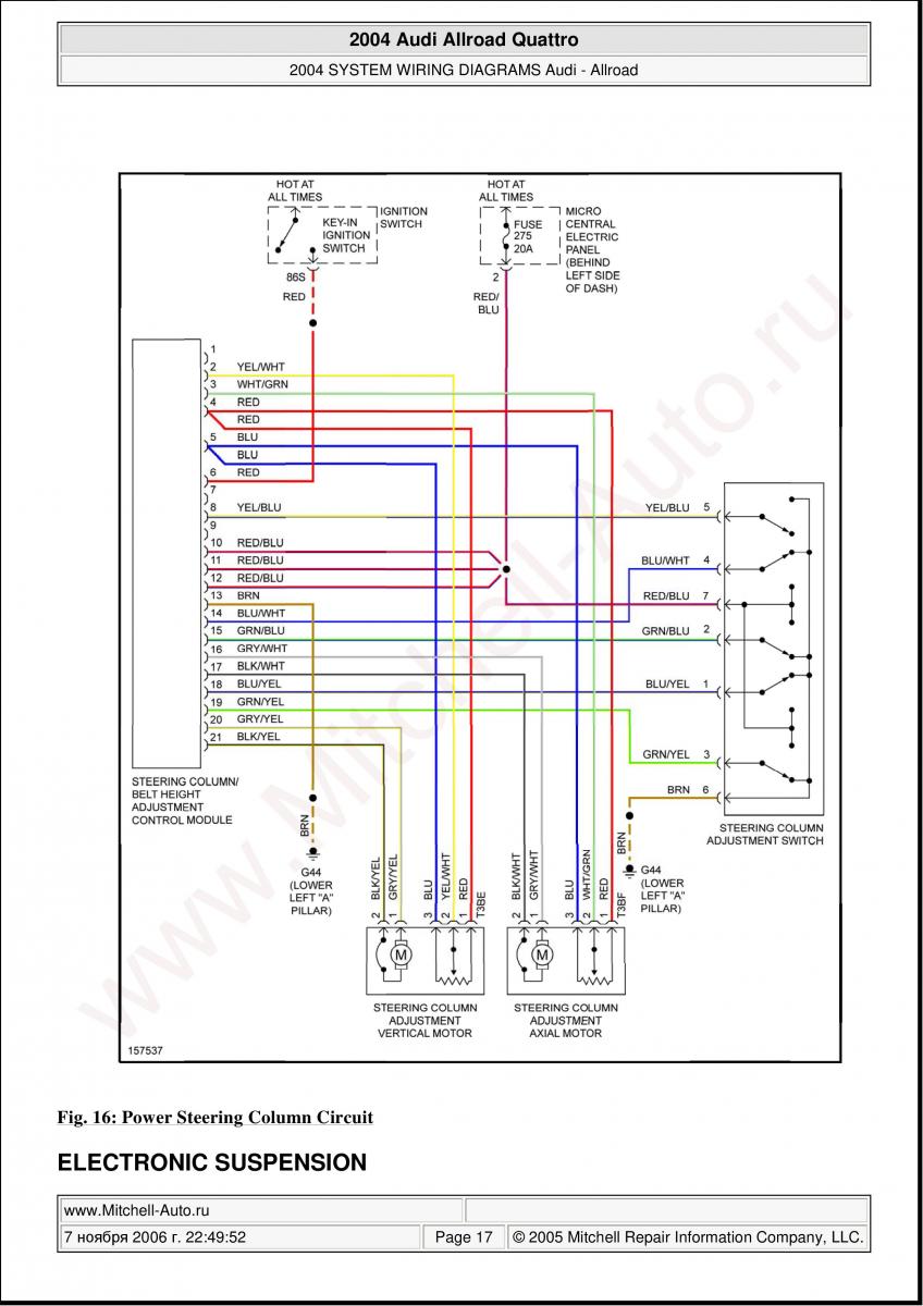 Wiring Diagram Service Audi A6 C7 5095