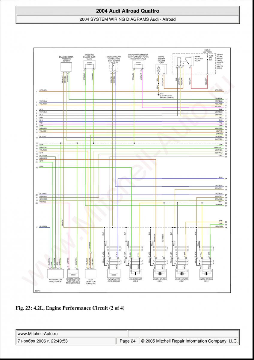 Audi A6 Allroad C5 Quattro wiring diagrams page 24 - pdf