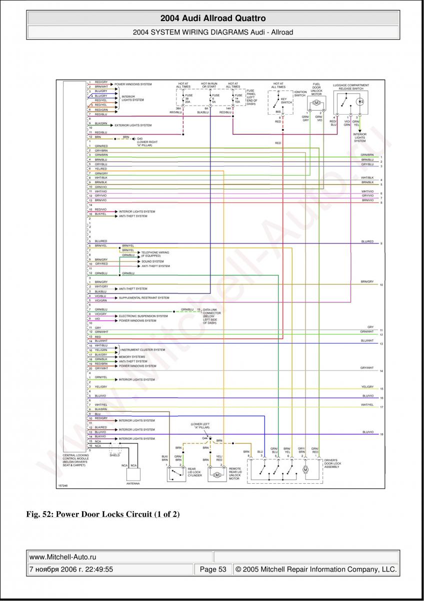 Audi A6 Allroad C5 Quattro wiring diagrams / page 53