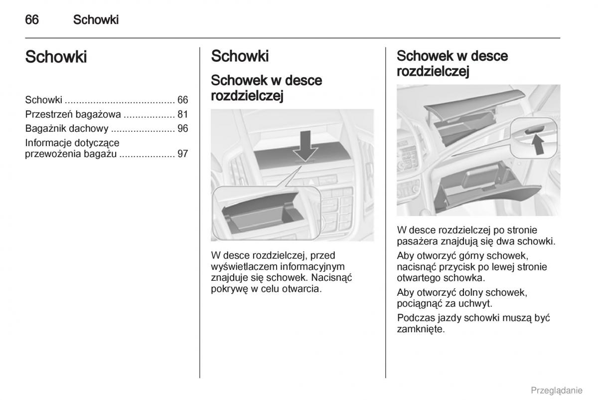 Opel Zafira C Tourer instrukcja obslugi / page 67