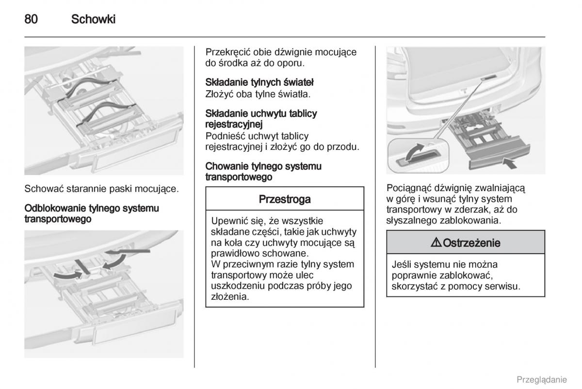 Opel Zafira C Tourer instrukcja obslugi / page 81