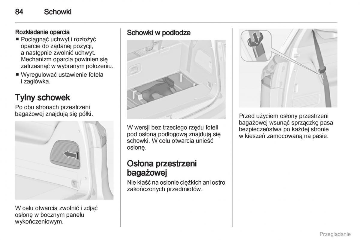 Opel Zafira C Tourer instrukcja obslugi / page 85