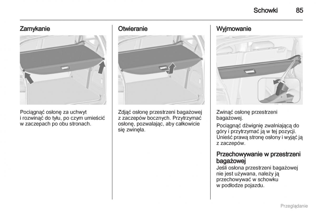 Opel Zafira C Tourer instrukcja obslugi / page 86