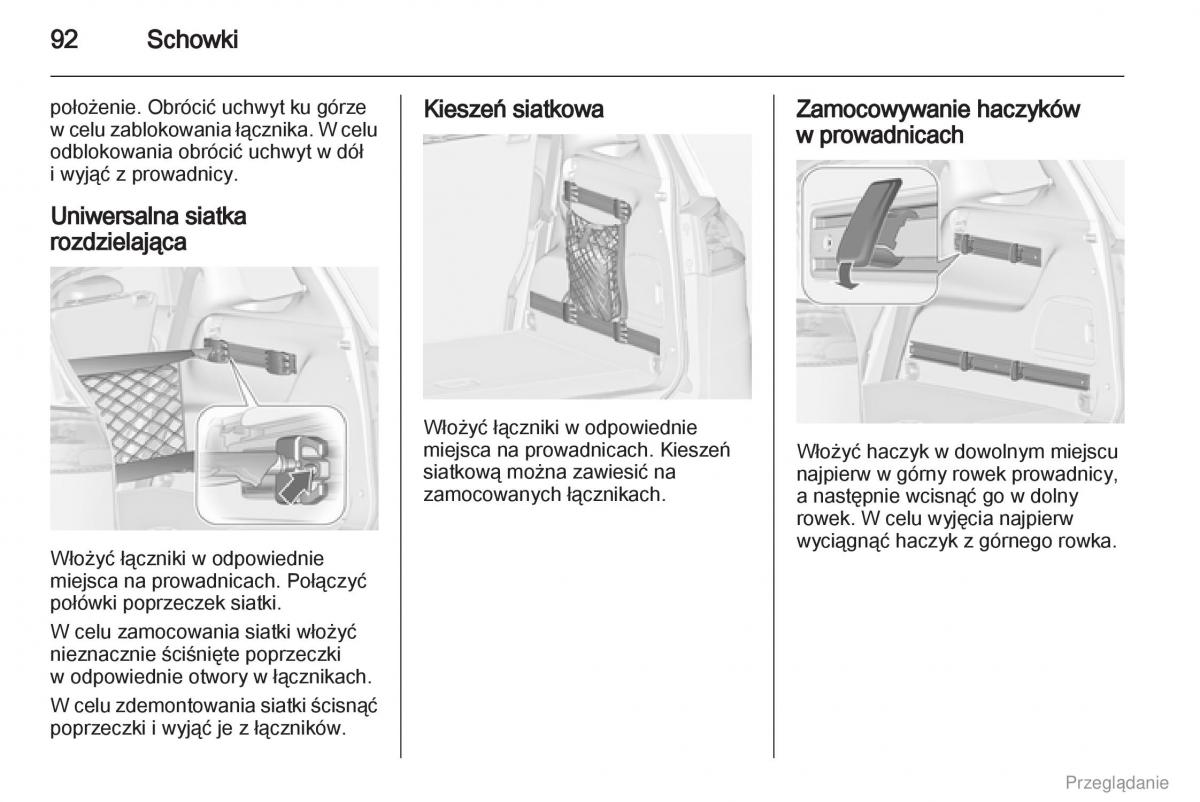 Opel Zafira C Tourer instrukcja obslugi / page 93