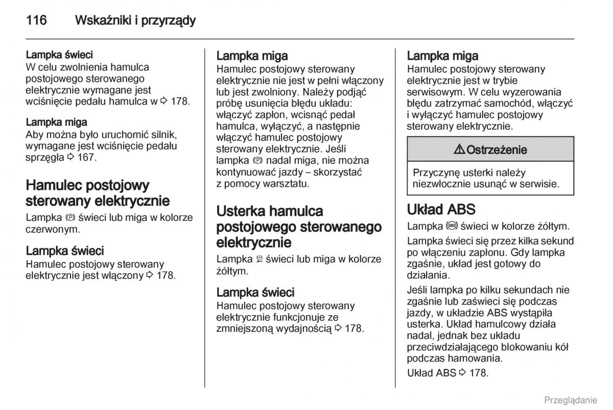 Opel Zafira C Tourer instrukcja obslugi / page 117