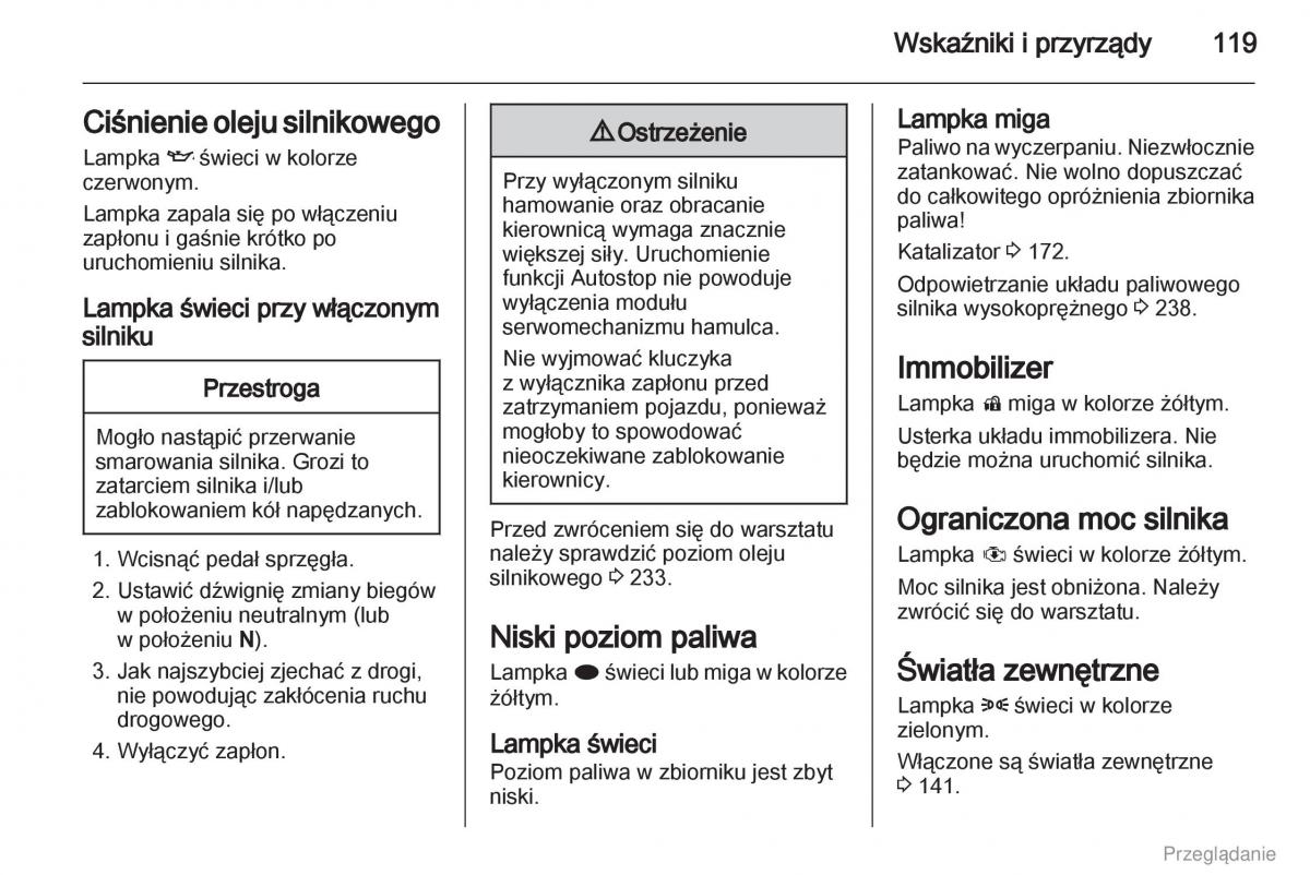 Opel Zafira C Tourer instrukcja obslugi / page 120