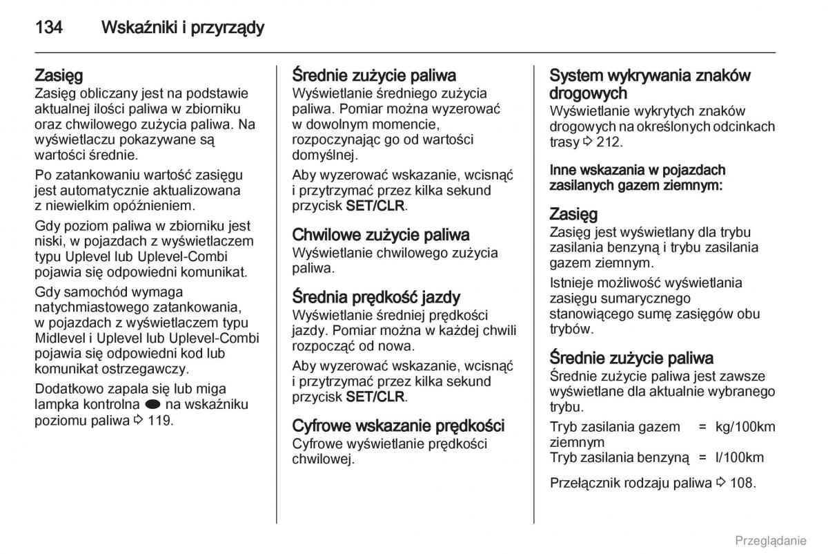 Opel Zafira C Tourer instrukcja obslugi / page 135