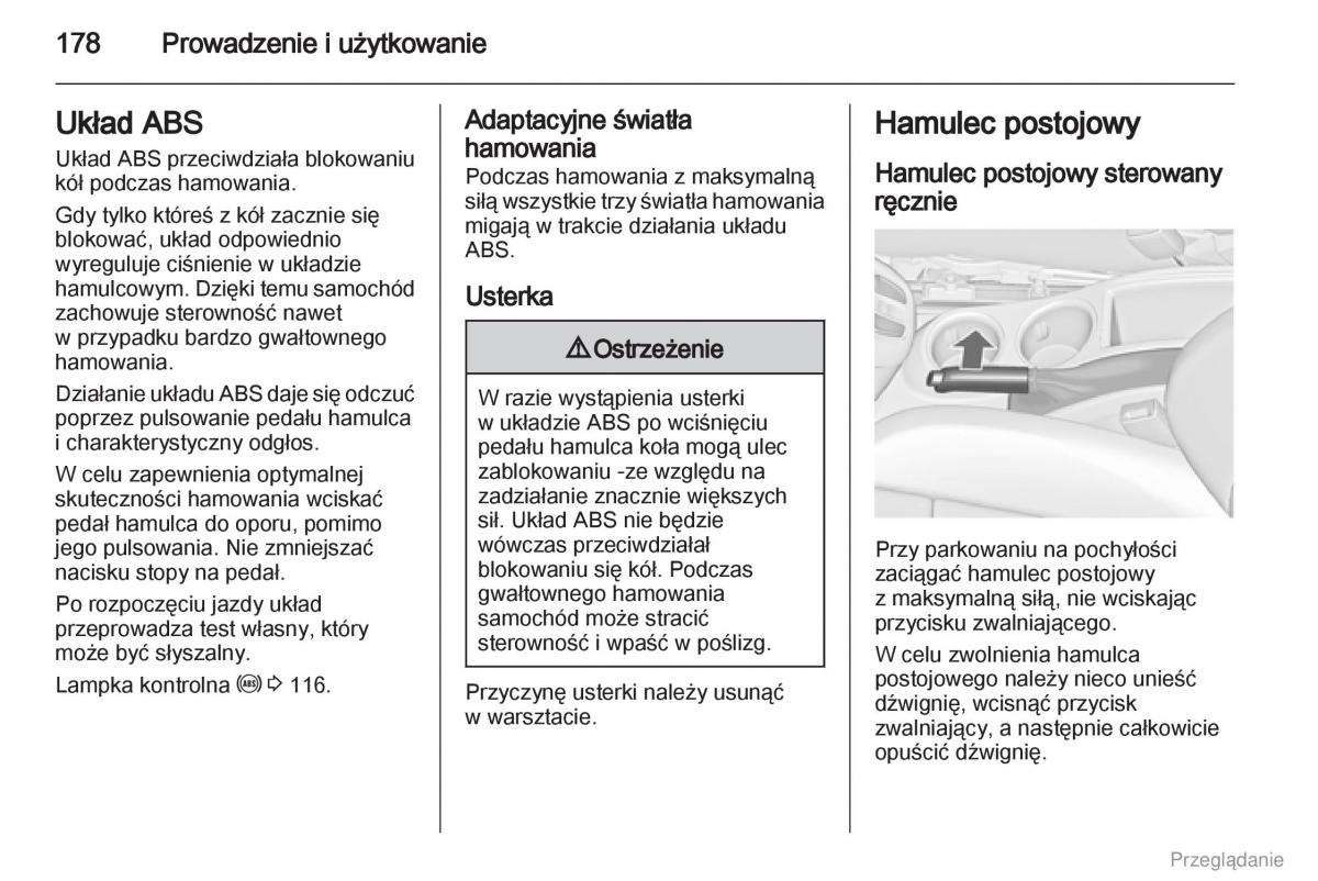 Opel Zafira C Tourer instrukcja obslugi / page 179