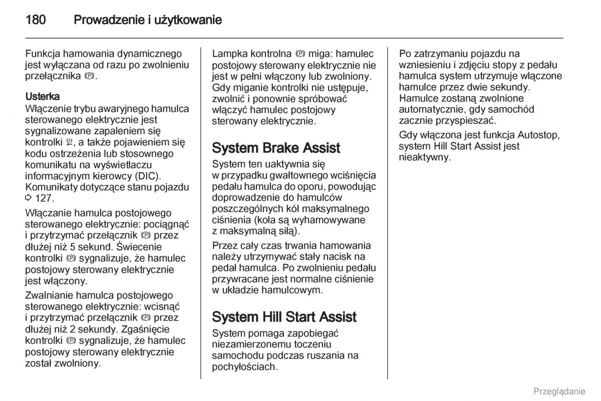 Opel Zafira C Tourer instrukcja obslugi / page 181