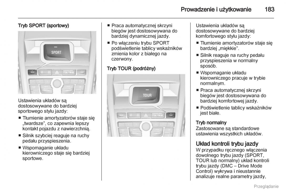 Opel Zafira C Tourer instrukcja obslugi / page 184