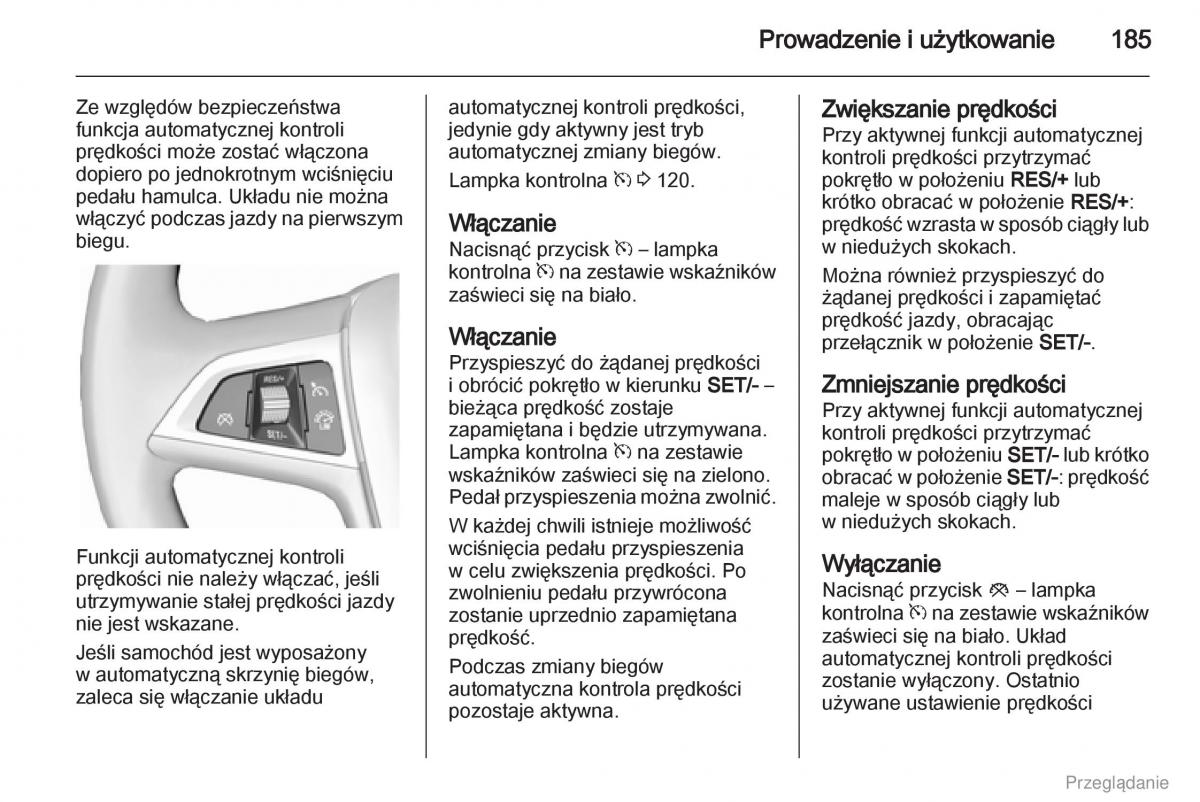 Opel Zafira C Tourer instrukcja obslugi / page 186