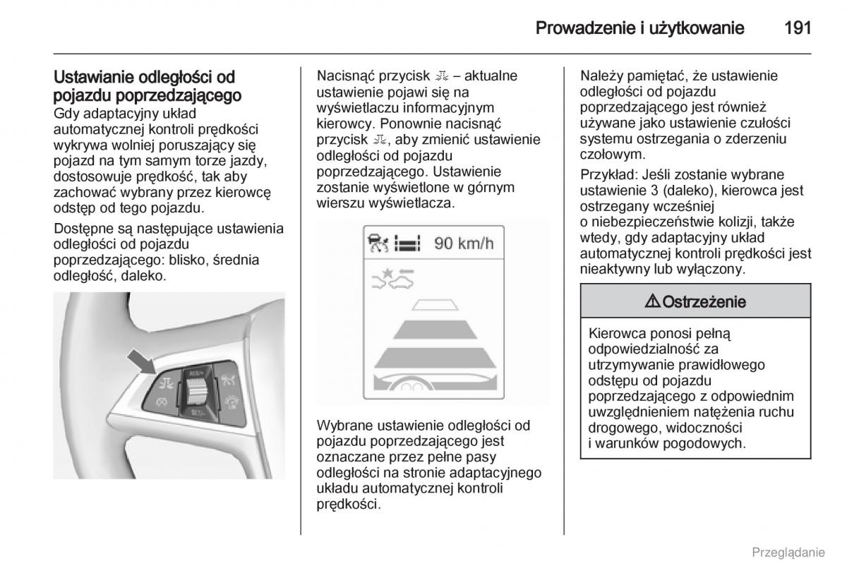 Opel Zafira C Tourer instrukcja obslugi / page 192