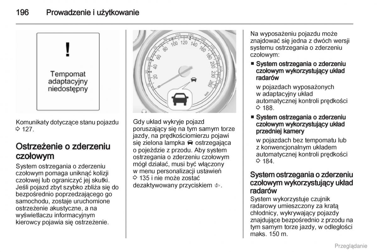 Opel Zafira C Tourer instrukcja obslugi / page 197